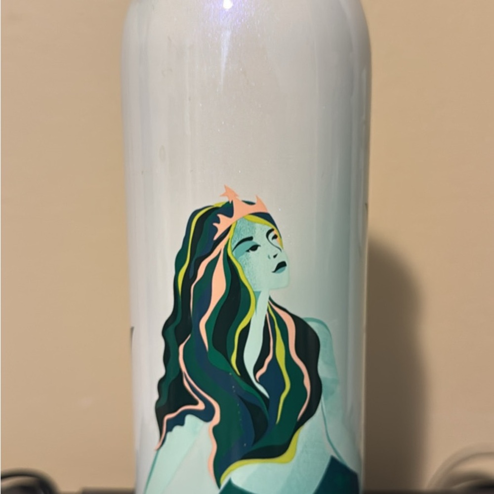 Starbucks White and Green Mermaid Bottle
